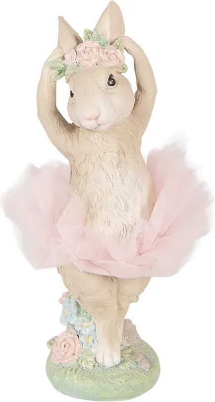 Dekorácia králik baletka v tylovej sukienke - 10*9*27 cm