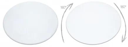 Sammer Hrubé plyšové koberce v bielej farbe okrúhle C367 Priemer 100 cm