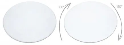 Sammer Hrubé plyšové koberce v bielej farbe okrúhle C367 Priemer 60 cm
