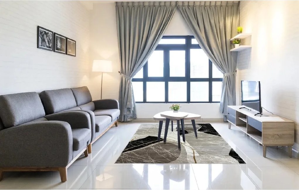 BE Koberec Gloria 3671 GOLD – žltý obdĺžnikový Rozmer: 80x150 cm