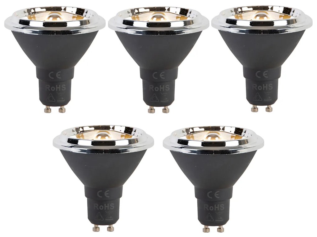 Sada 5 stmievateľných LED žiaroviek GU10 AR70 6W 450lm 2700K