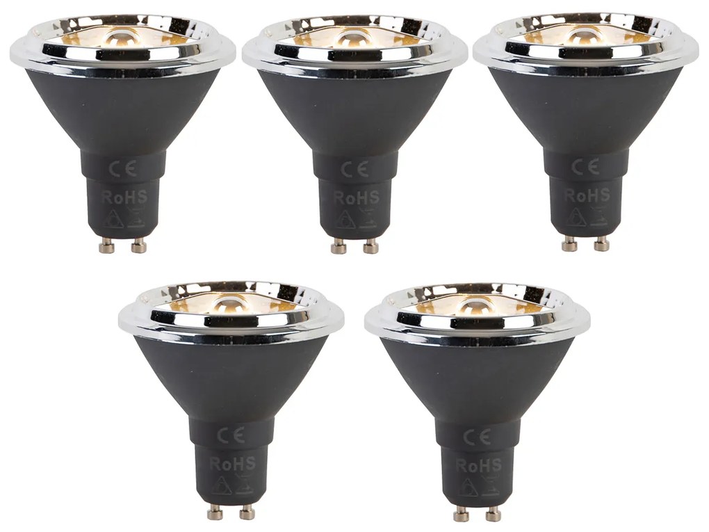 Sada 5 stmievateľných LED žiaroviek GU10 AR70 6W 450lm 2700K