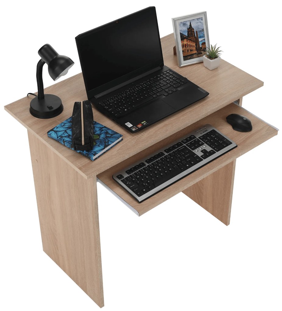 Kondela PC stôl, dub sonoma, VERNER NEW