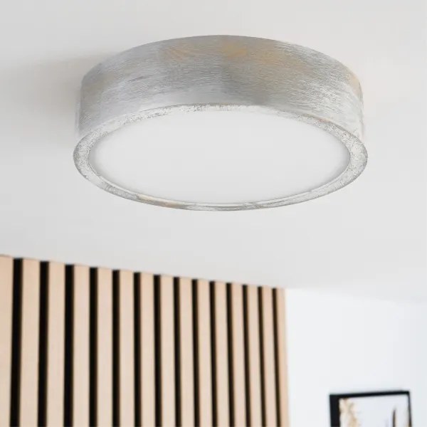 Brilagi - Stropné svietidlo PINO 1xE27/15W/230V borovica/strieborná pr. 27,5 cm