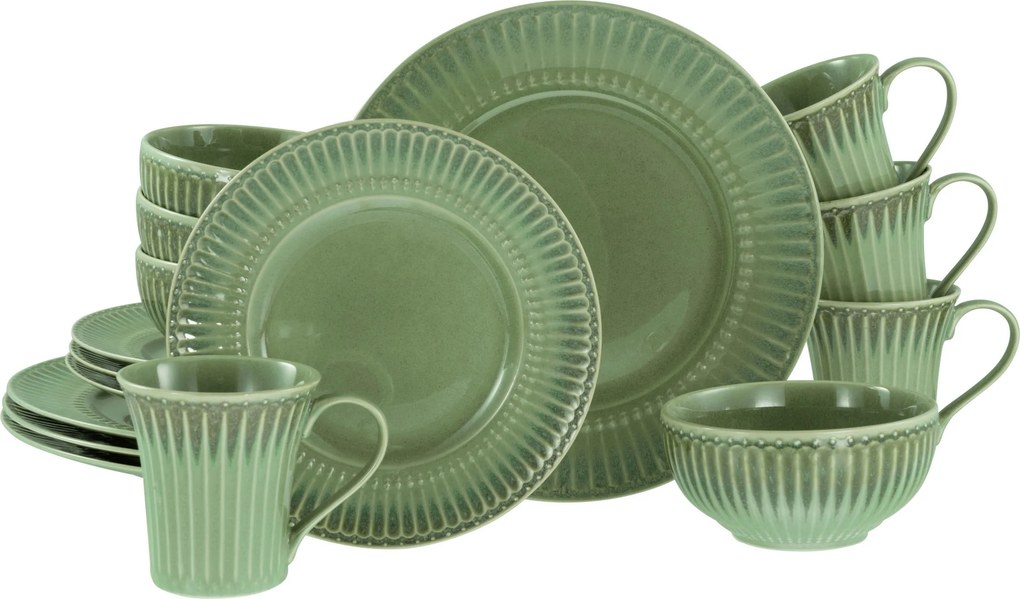 XXXLutz KOMBINOVANÝ SERVIS Celadon Grün 16-dielne Creatable - Online Only bytové doplnky - 007768068001