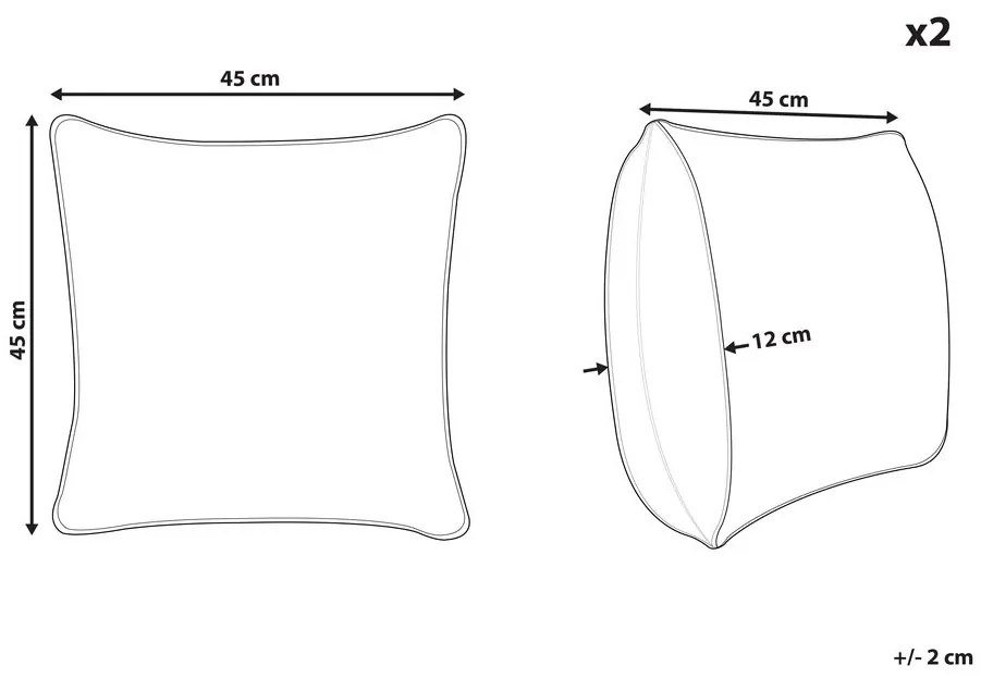 Set 2 ks. vankúšov 45x45 LATINO (ružová). Vlastná spoľahlivá doprava až k Vám domov. 1022743