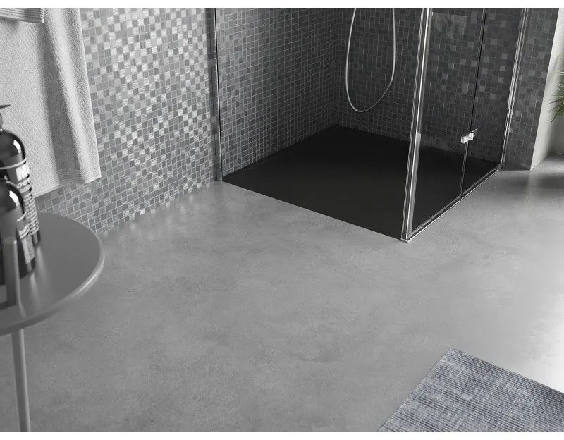 Mexen Amon, SMC štvorcová sprchová vanička 80 x 80 cm, čierna, 4F708080