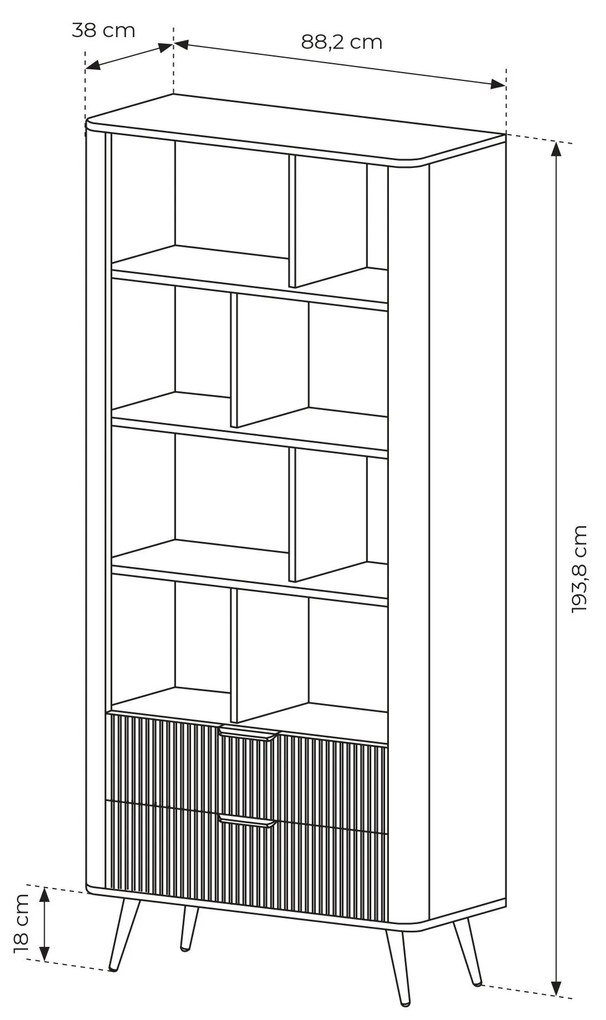 Regál Lethe (béžová). Akcia -20%. Vlastná spoľahlivá doprava až k Vám domov. 1097471