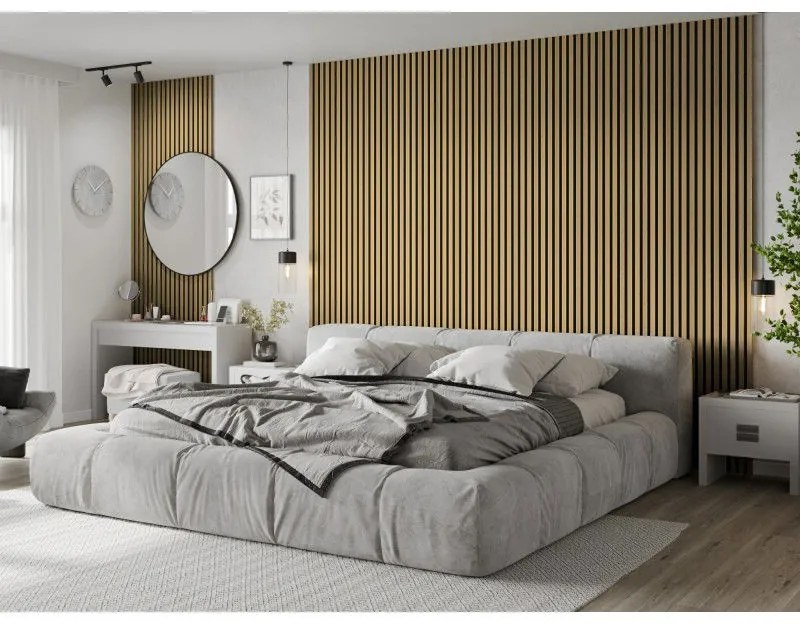 Mexen Lam-F, akustické stenové lamely 275 × 30 cm, plstený podklad 8 mm, technická dyha, bambus prírodný, S105-275307-3015-011