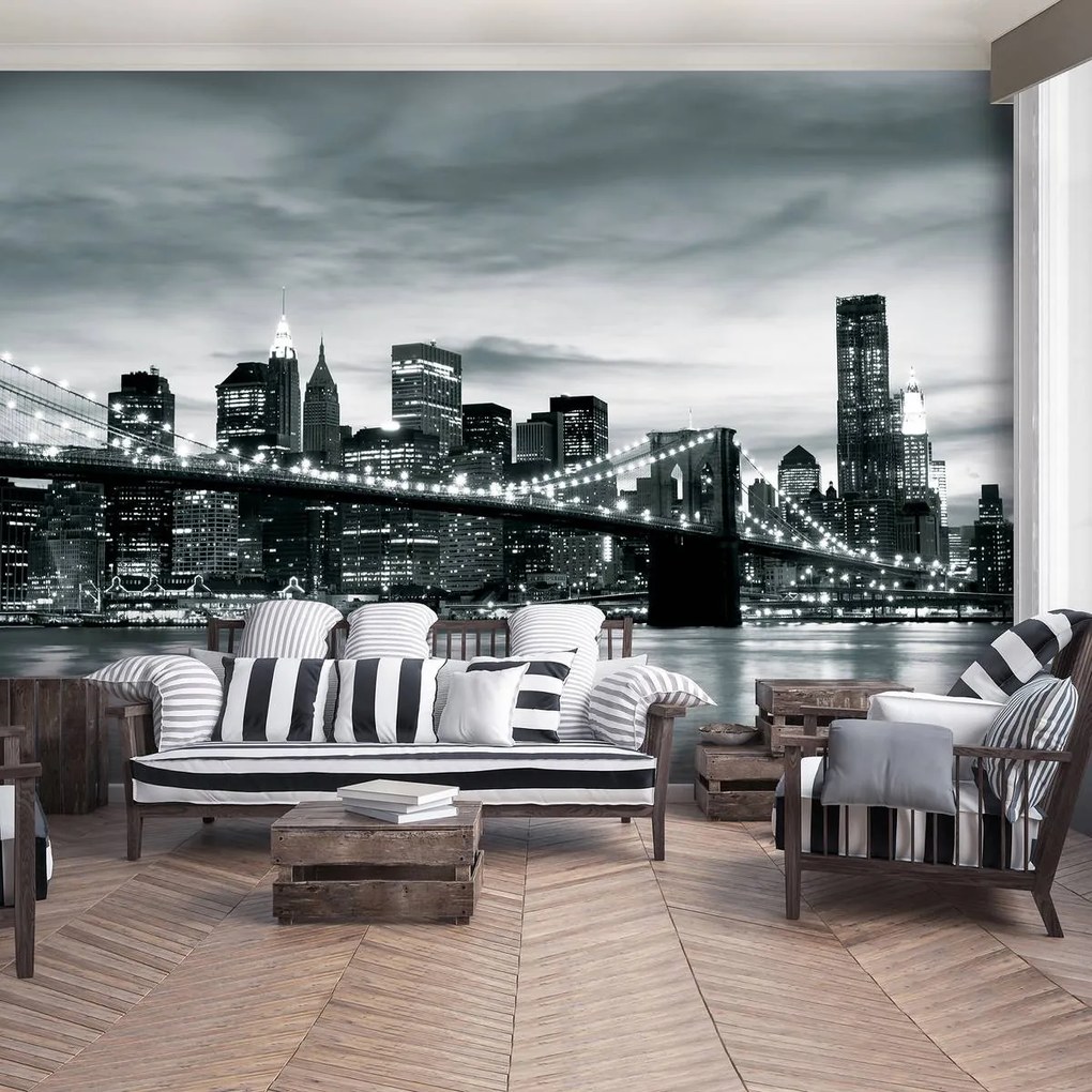 Fototapeta - New York a Brooklynský most (254x184 cm)