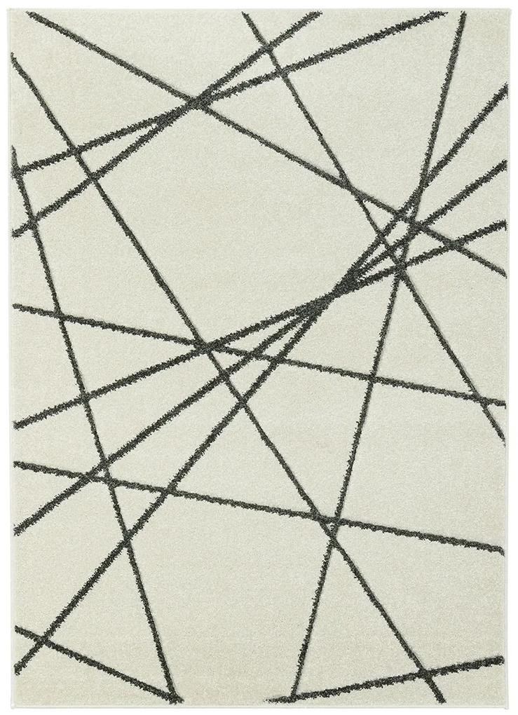 Koberce Breno Kusový koberec PORTLAND 2604/RT4I, biela, viacfarebná,67 x 120 cm