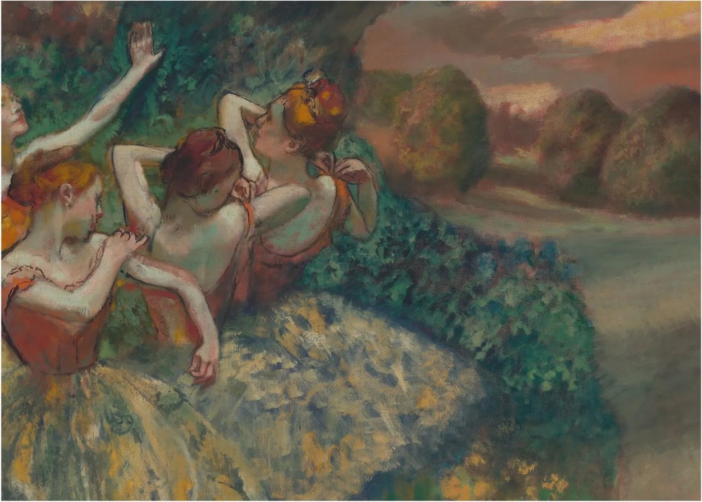 Obraz - Edgar Degas, Four Dancers, reprodukcia (70x50 cm)
