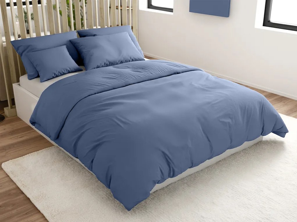 Bavlnené obliečky LUX modré hotelová kapsa Rozmer obliečky: 70 x 90 cm | 140 x 200 cm