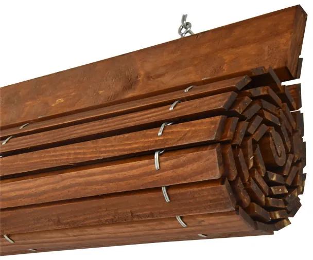 Dřevěná roleta na pergolu - třešeň II. Šířka rolety: 100 cm, Rozvin rolety: 200 cm