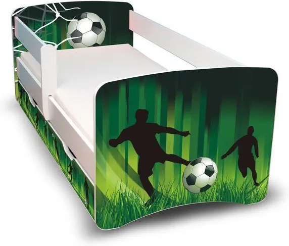 MAXMAX Detská posteľ so zásuvkou 160x90 cm - FUTBAL II 160x90 pre chlapca ÁNO