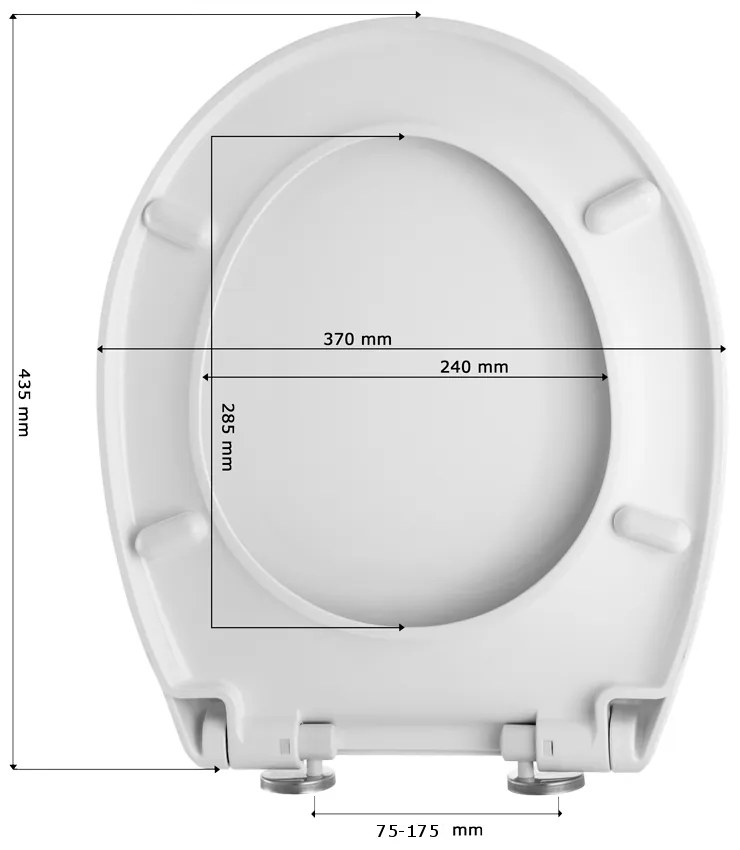 Erga Creta D2, toaletné WC sedátko 435x370mm z polypropylénu s pomalým zatváraním, biela, ERG-GAM-D2