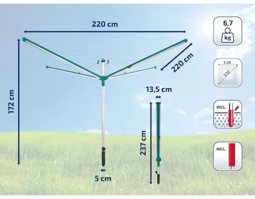 Leifheit Linomatic 500 Plus 85276 vonkajší sušiak