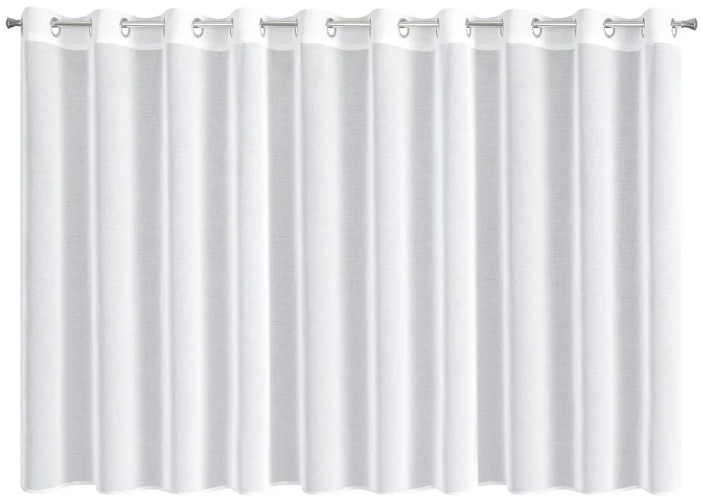 ZÁCLONA NA KRÚŽKOCH LANA 350X150 CM BIELA