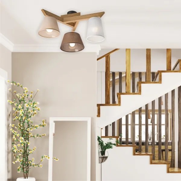 Prisadený luster ANTONIO 3xE14/40W/230V dub