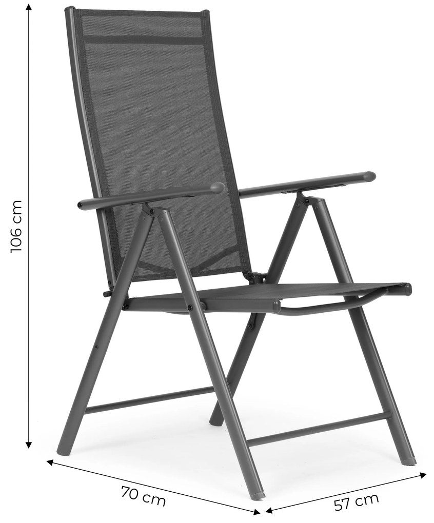 Komplet 2 záhradných stoličiek, sivé MultiGarden