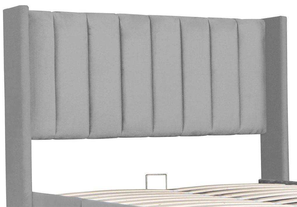 InternetovaZahrada Čalúnená posteľ Savona 140 x 200 cm - svetlo šedá