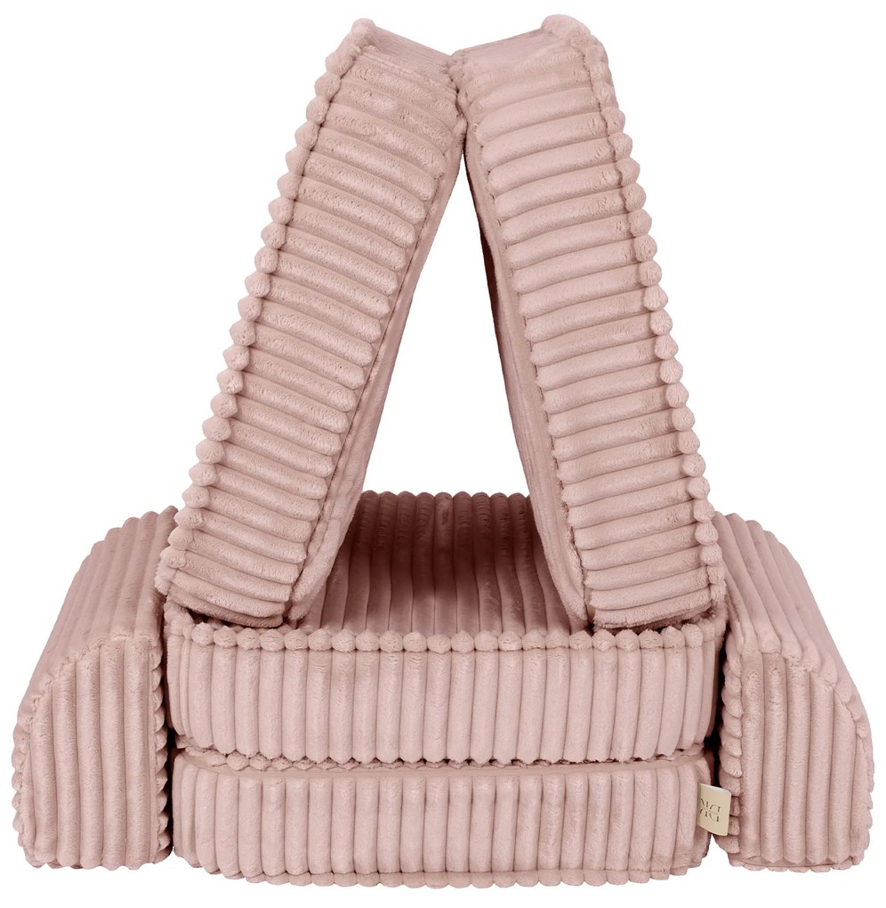 MeowBaby® Churros detská pohovka Basic, Ruby Chocolate Pink
