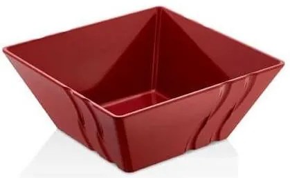 KULSAN LUXOR MELAMÍNOVÁ ŠTVORCOVÁ MISKA 19 CM ČERVENÁ