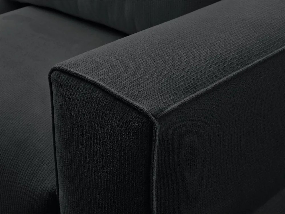 Čierna rozkladacia/s úložným priestorom pohovka 265 cm Ezechiel – Bobochic Paris