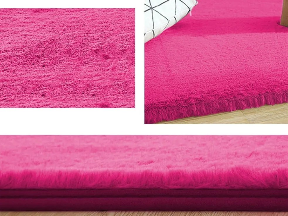 TZ Tmavoružový obdĺžnikový koberec Rabbit Rozmer: 60x120 cm