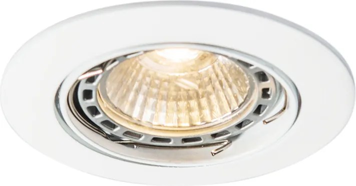 Inteligentné zapustené bodové svietidlo biele nastaviteľné vrátane WiFi GU10 - Edu