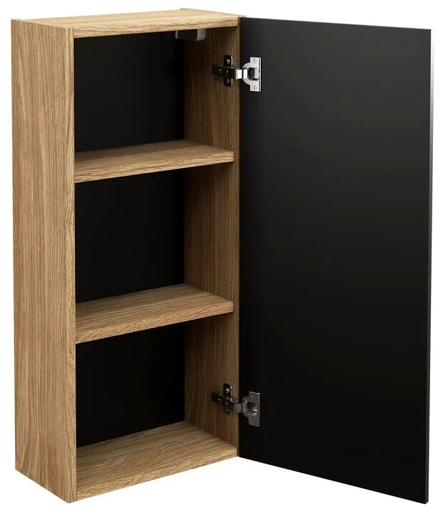 Koupelnová sestava Luxor Black Mona se skříňkami a umyvadlem 90 cm černá/dub olejovaný