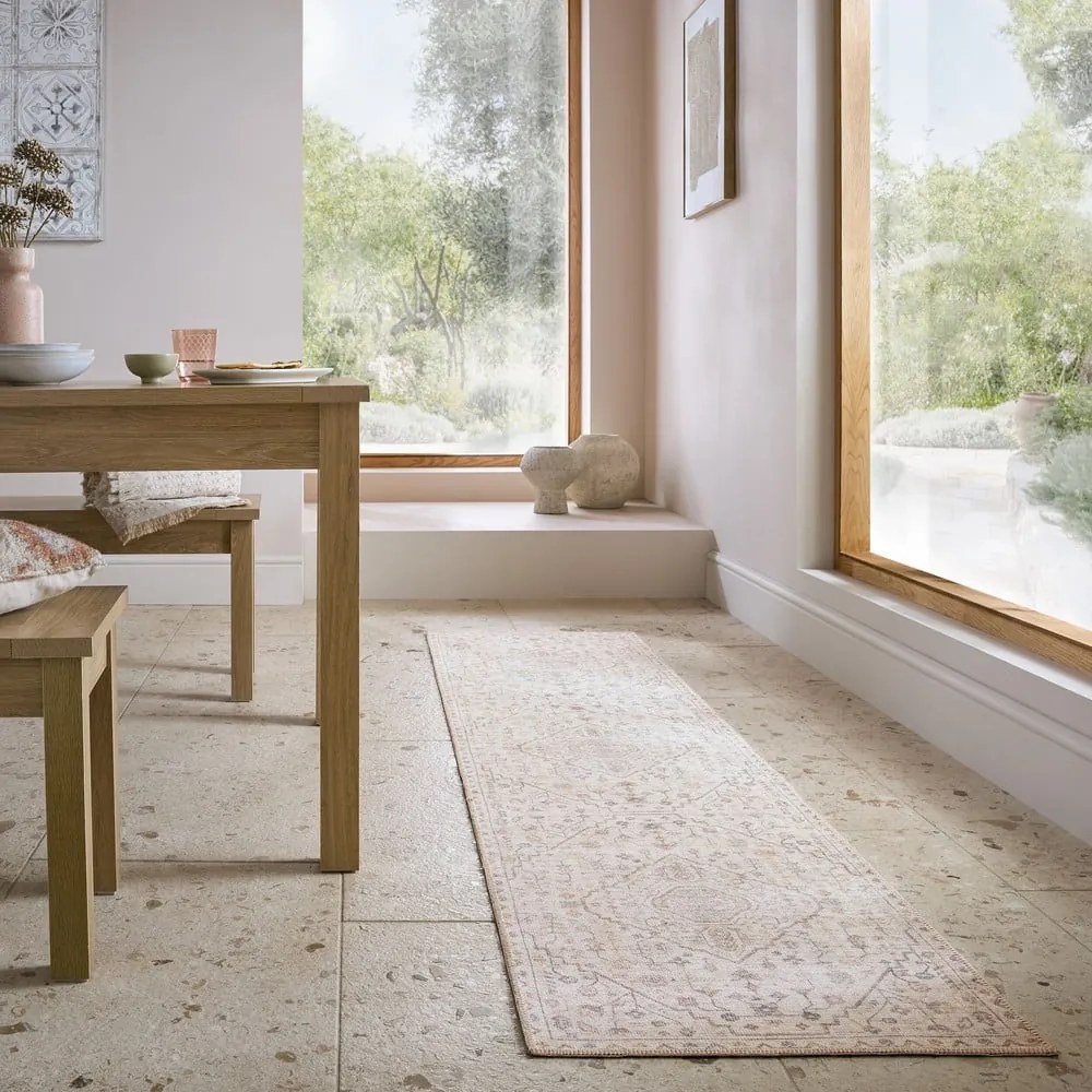 Krémový prateľný behúň 60x230 cm Teo Traditional – Flair Rugs