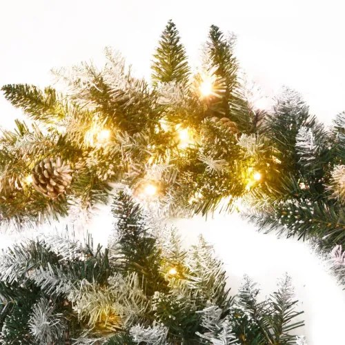vidaXL Vianočná girlanda s LED svetielkami zelená 5,2 m PVC-