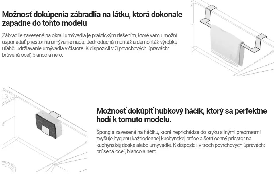 Deante Magnetic, 2-komorový granitový drez s odkvapkávačom 1160x500x224 mm, čierna matná, DEA-ZRM_N213