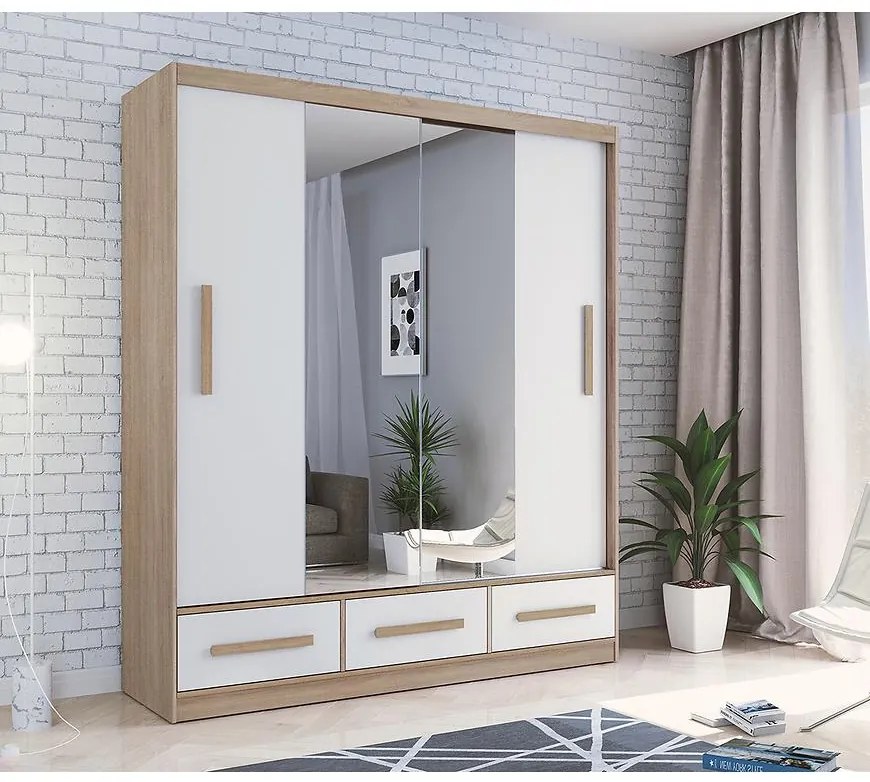 Skriňa Angelica C1 kraft zlatá/Biely