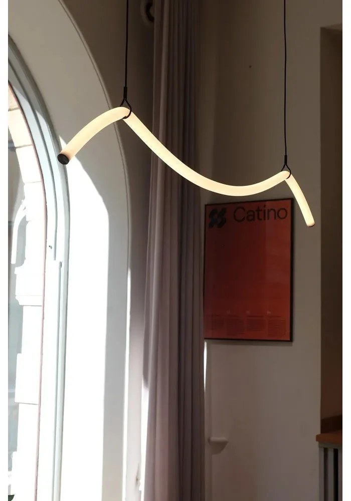 Čierno-biele LED závesné svietidlo Melt – Markslöjd