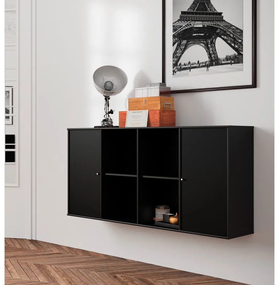 Čierny modulárny policový systém 136x69 cm Mistral Kubus - Hammel Furniture