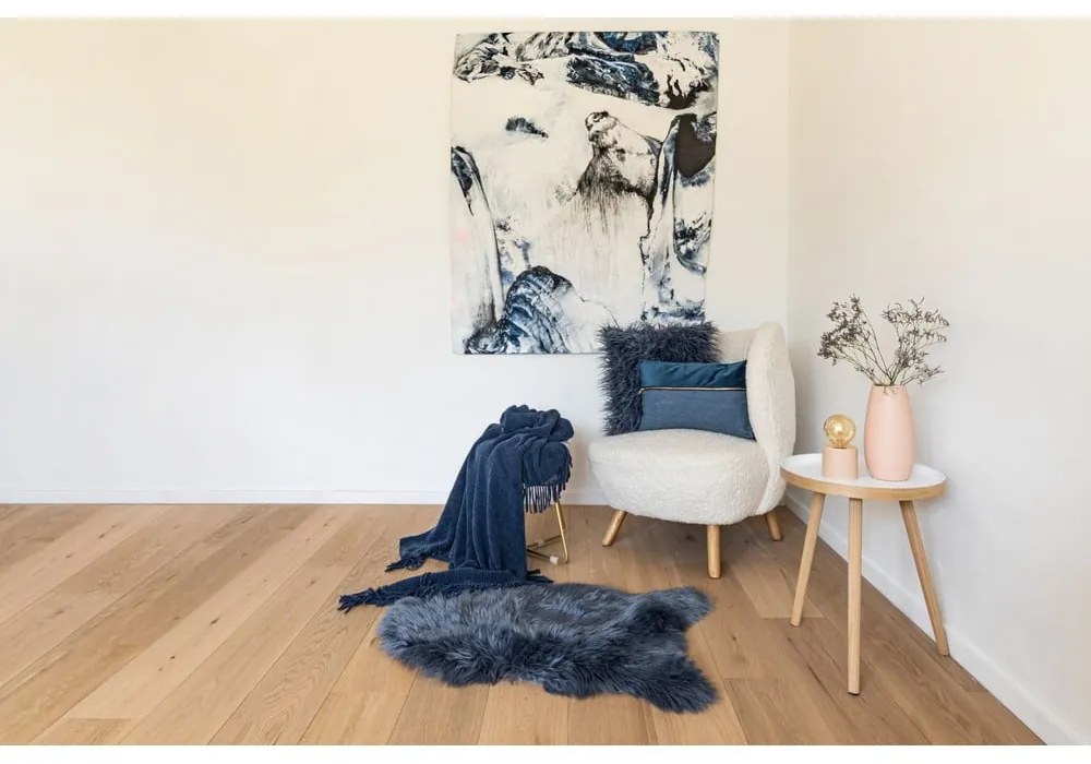 Modrá umelá kožušina Tiseco Home Studio Sheepskin, 60 × 90 cm