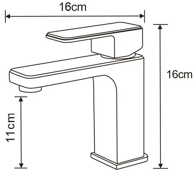 Mexen Cetus, umývadlová batéria h-160, čierna matná, 744300-70