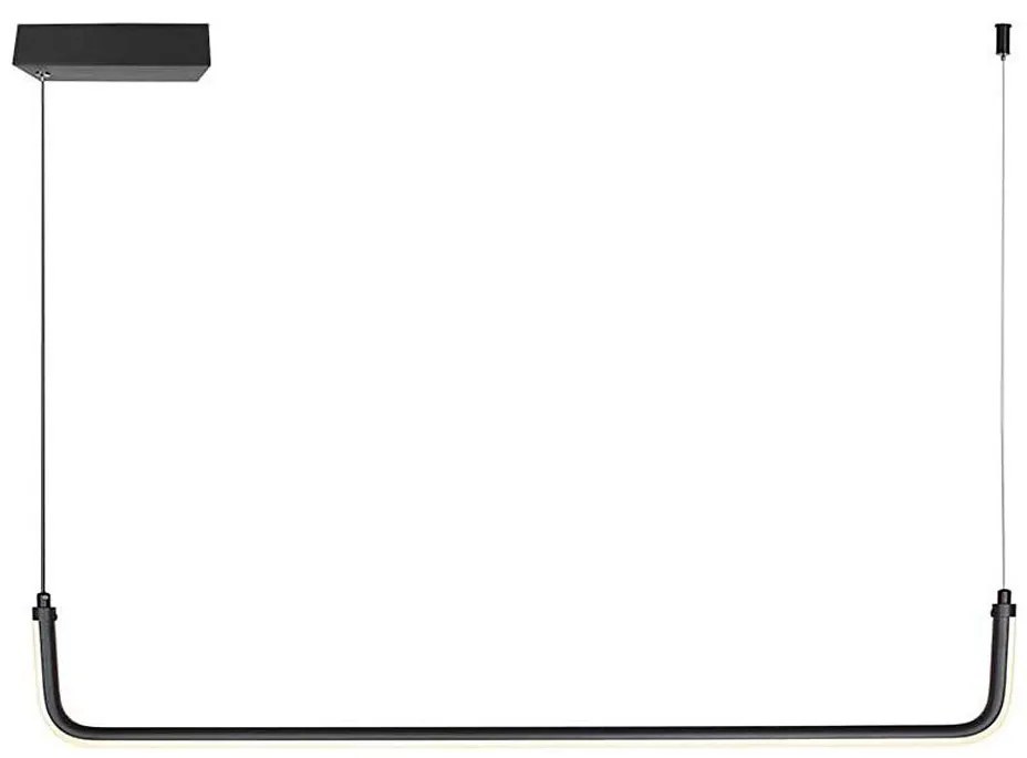 LED Luster na lanku LED/12W/230V 4000K 90 cm čierna