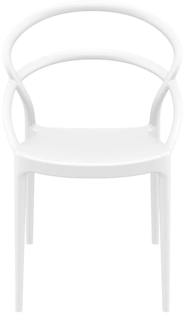 PIA záhradná stolička white