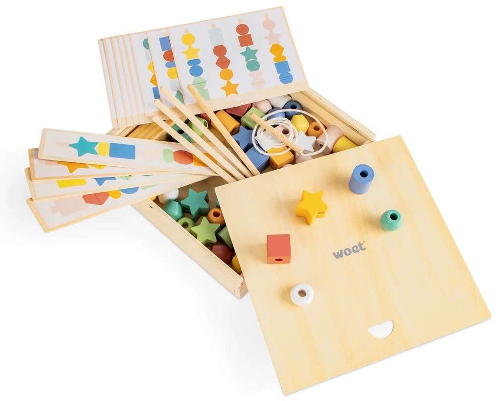 Triediaca hra s drevenými korálikmi