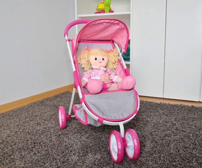 Kočík pre bábiky Susie Prestige ružový