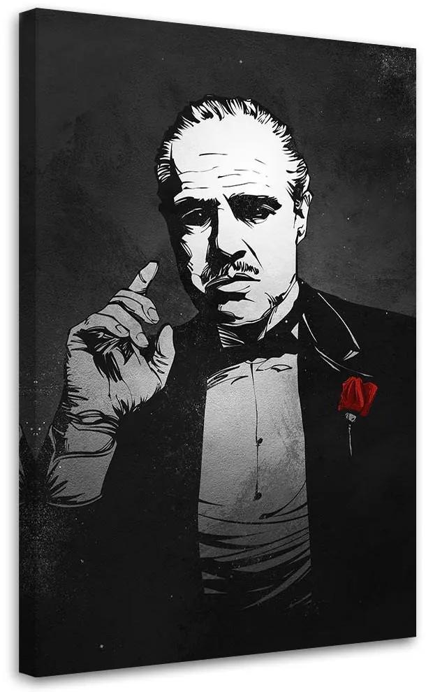 Gario Obraz na plátne Krstný otec, Vito Corleone portrét - Nikita Abakumov Rozmery: 40 x 60 cm