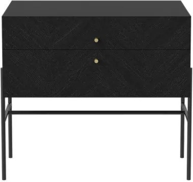 Bolia Komoda Luxe 2 drawers low, black stained oak