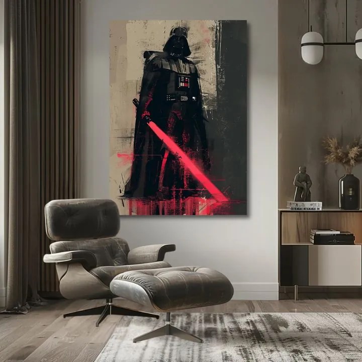 Obraz Darth Vader - Temná sila na plátne | 100% originál domaľovaný akrylom