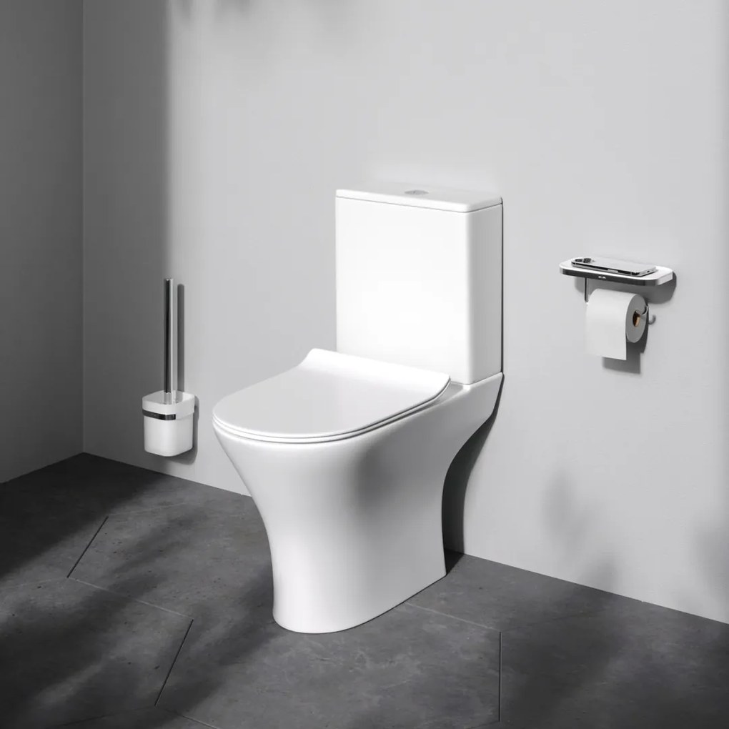 Podlahové WC AM.PM Flash CNA8600PSC bezokrajové, so sedadlom Microlift, biele