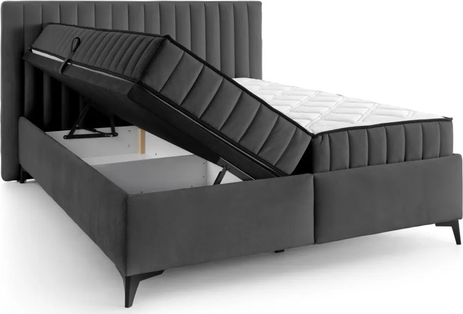 Posteľ Joy 180x200 cm,grafitovo šedá látka