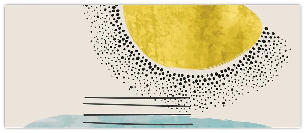 Obraz - Abstraktná maľba pláže N⁰2 (120x50 cm)