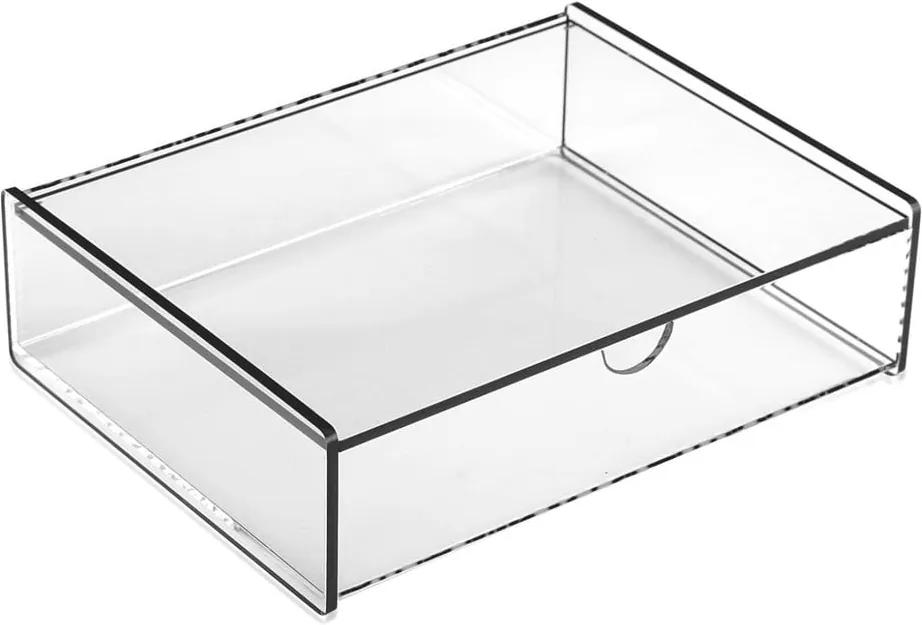 Čierny úložný box Versa Ariel, 17,1 × 13 × 4,8 cm